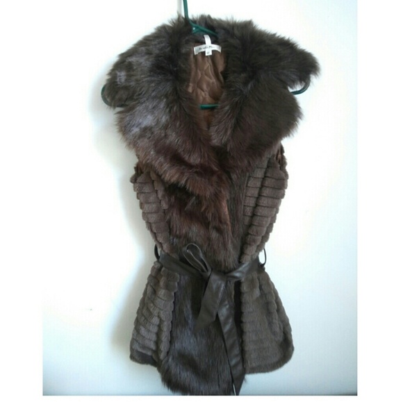 Paradis Miss Jackets & Blazers - Brown Fur Faux vest